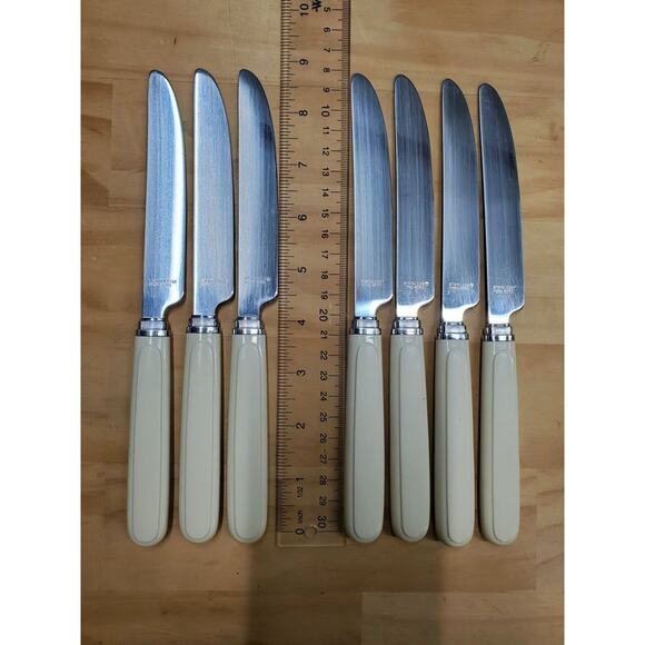 Vintage Corelle English Breakfast Rose Dinner Knives (Set of 7)  PRE-OWNED - Picture 2 of 2
